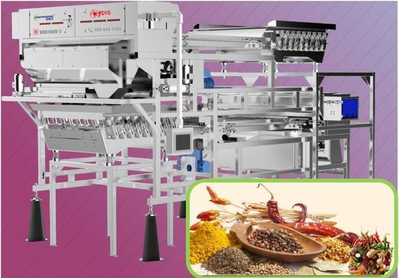 Precise Removal Spices Color Sorter Machine Double Layer Belt Type 400-600Kg/h