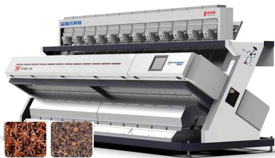 12 Chute Industrial Color Sorter Machine Waterfall Structure 800-1300Kg/h