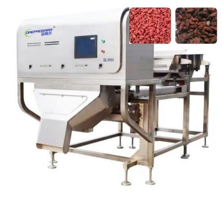 Single Layer Fruit Sorting Machine 2.5Kw Belt Type HD Camera 1 T/H 0.5-0.8 Mpa