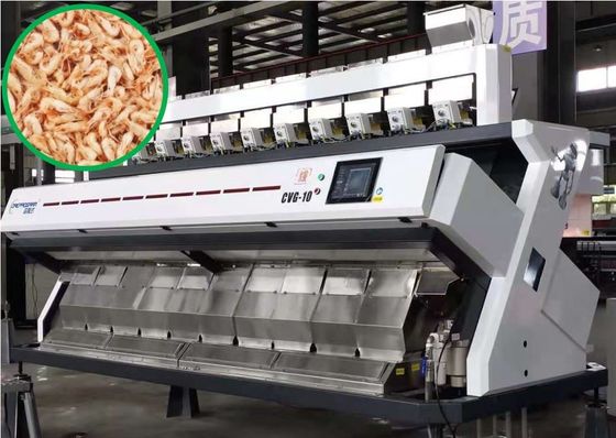 640 قناة آلة فرز الروبيان 4-5.5 T / H فارز لون الأسماك